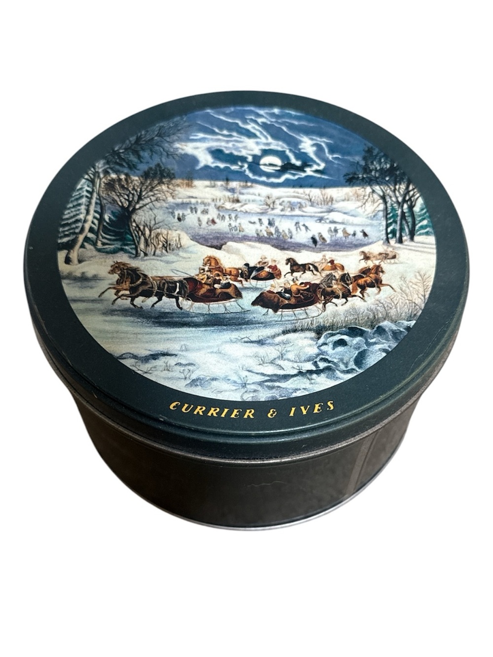 Winter Scene Bath & Body Tin - Dark Blue